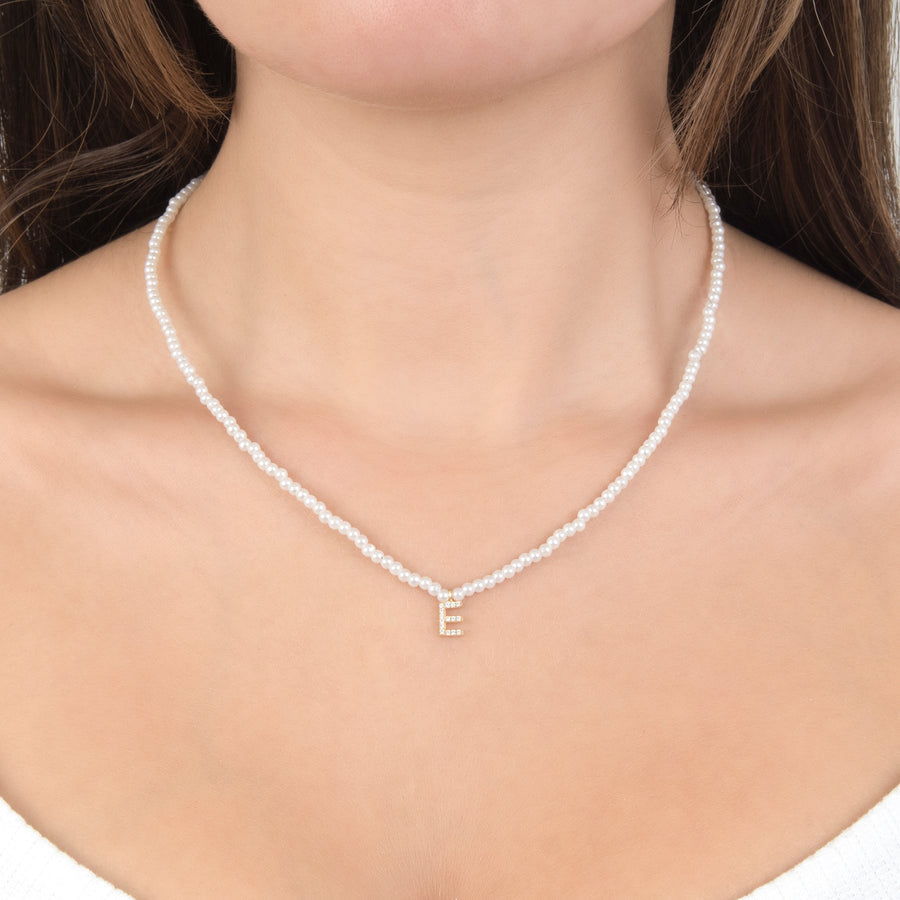 Pearls Initial Necklace