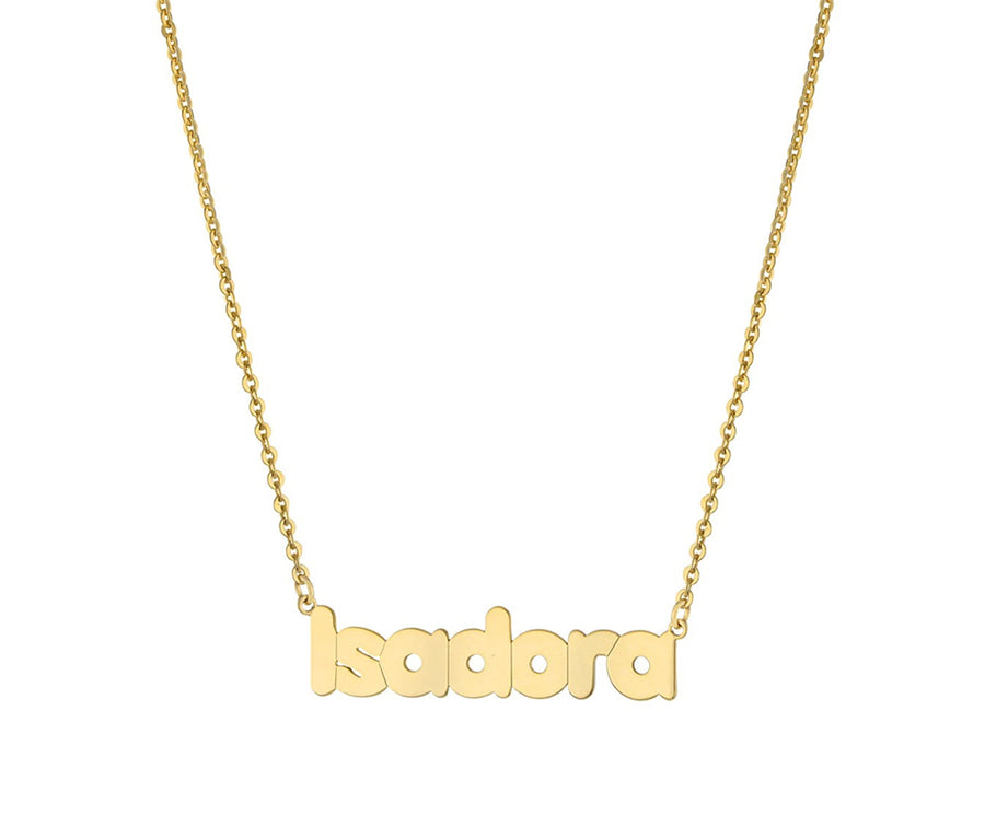 Smooth Bubble Letter Necklace