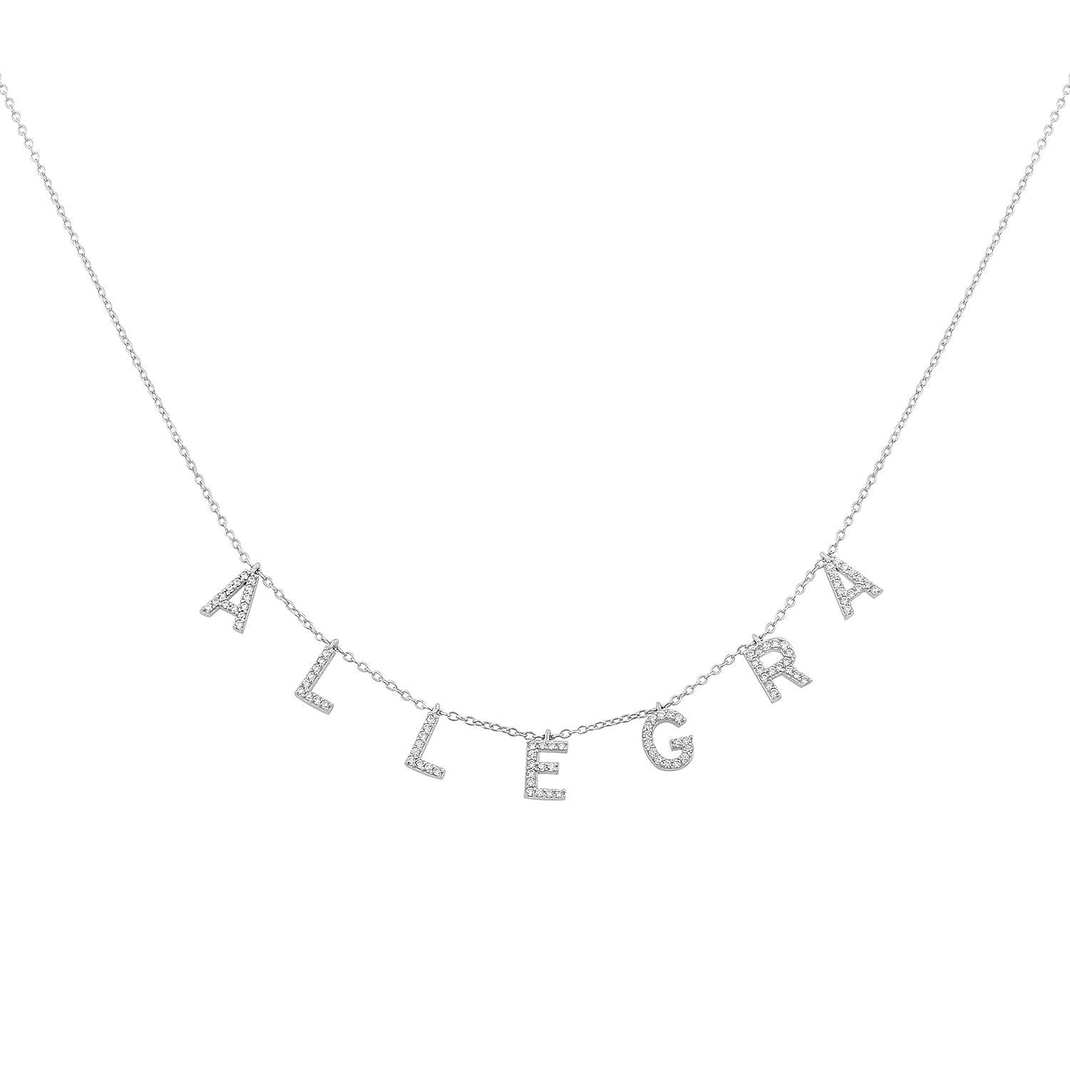 Dangling Name Necklace Alex Mika Jewelry