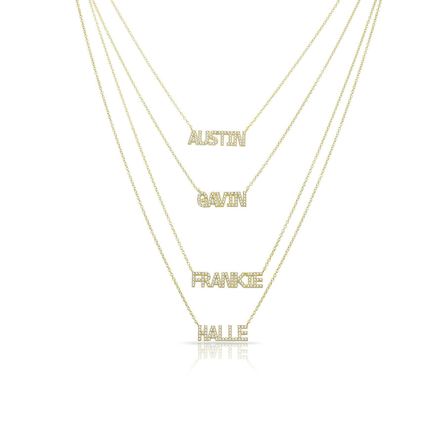 Multi Layer Name Necklace