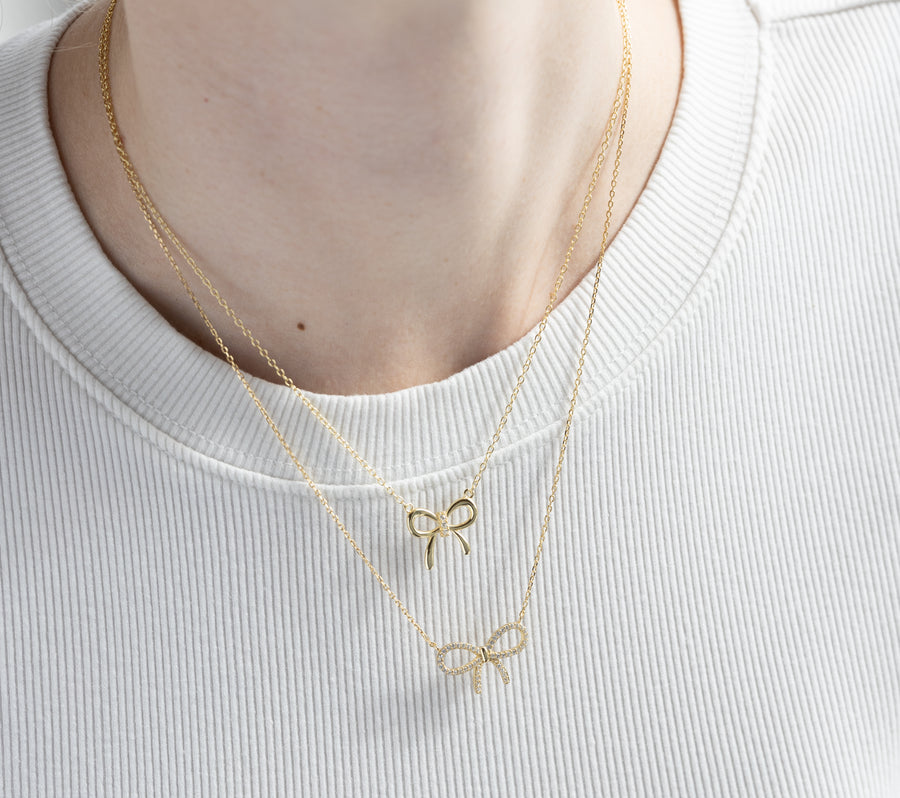 Bow Necklace Necklace - Alex Mika Jewelry