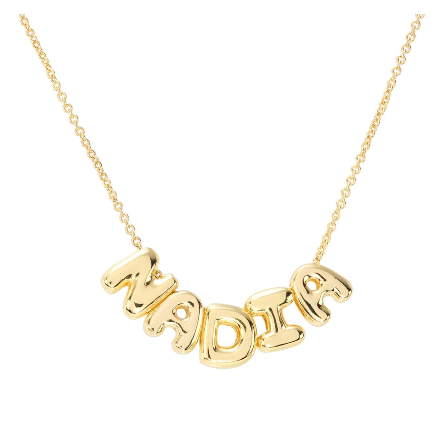Bubble Letter Name Necklace