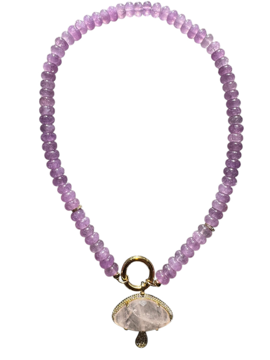 One-of-a-Kind Mushroom Gemstone Necklace