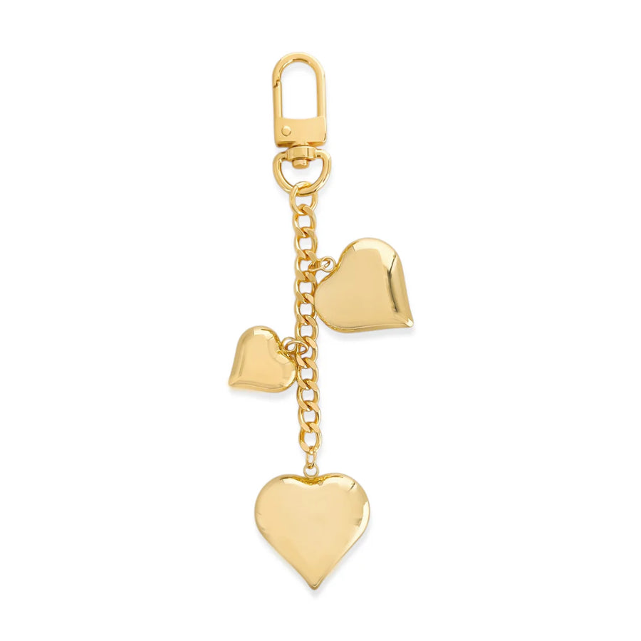 Triple Heart Bag Charm