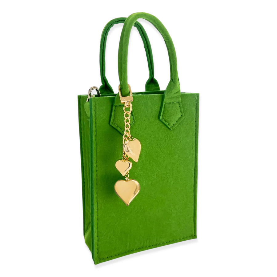 Triple Heart Bag Charm