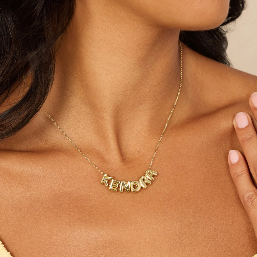Bubble Letter Name Necklace