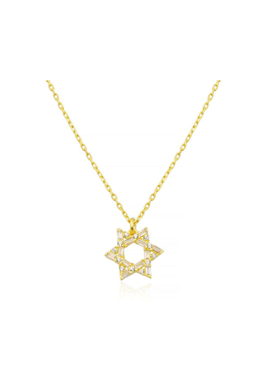 Golden Star of David Necklace