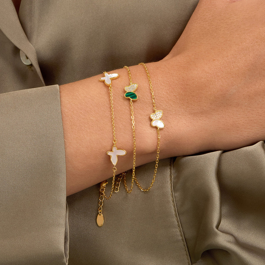 Pavé Pearl Butterfly Bracelet