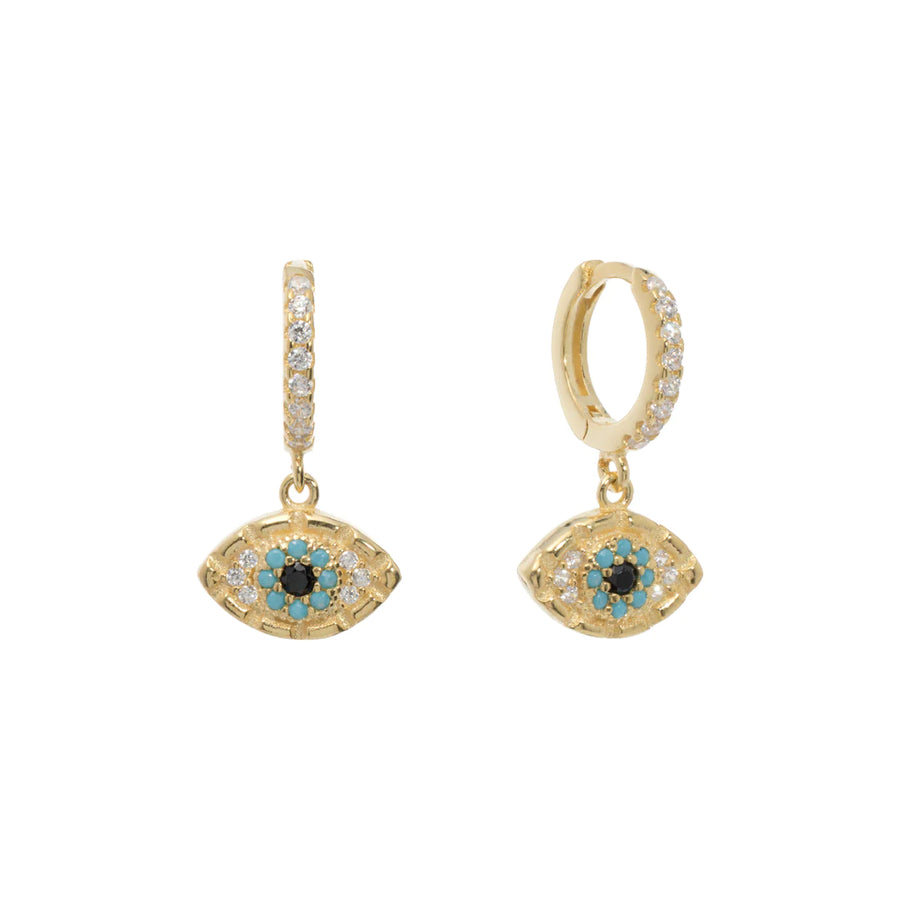 Evil Eye Huggie Earring