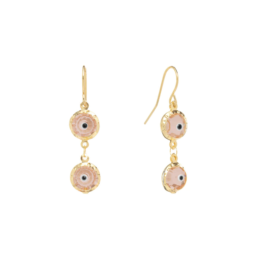 Multi Color Evil Eye Drop Earring