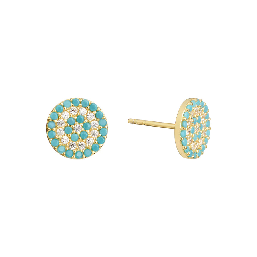 Round Evil Eye Stud Earring Earring - Alex Mika Jewelry