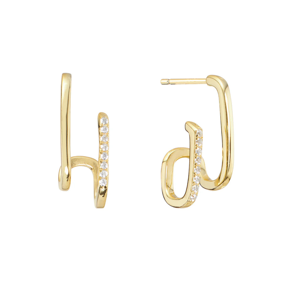 Double Cuff Stud Earring
