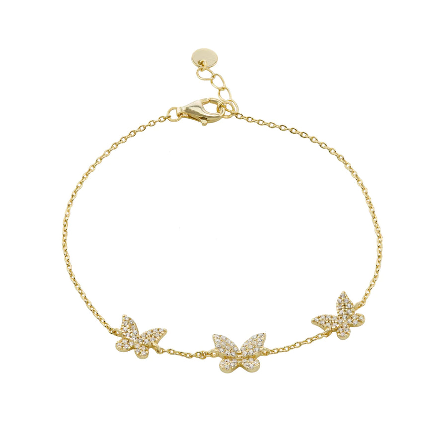 Triple Butterfly Bracelet Bracelet - Alex Mika Jewelry