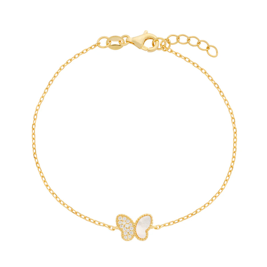 Pavé Pearl Butterfly Bracelet