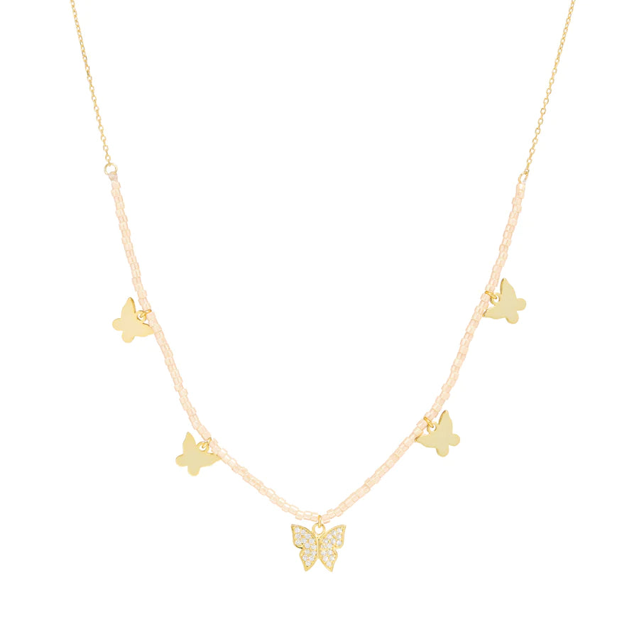 Beaded Butterfly Necklace