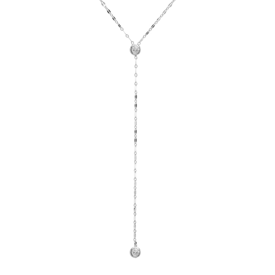 Double Circle Lariat Necklace - Alex Mika Jewelry