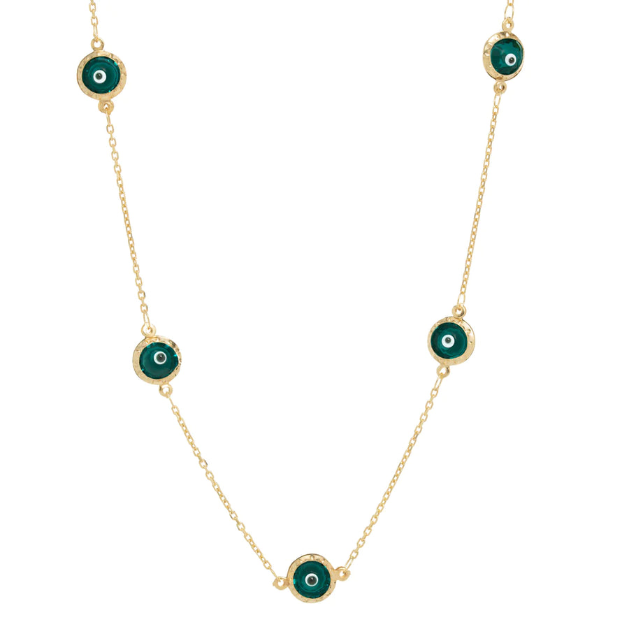 Multi Color Evil Eye Necklace