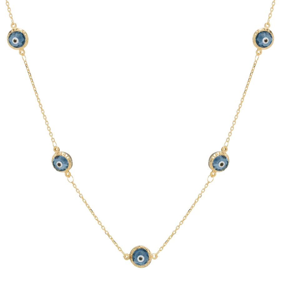 Multi Color Evil Eye Necklace