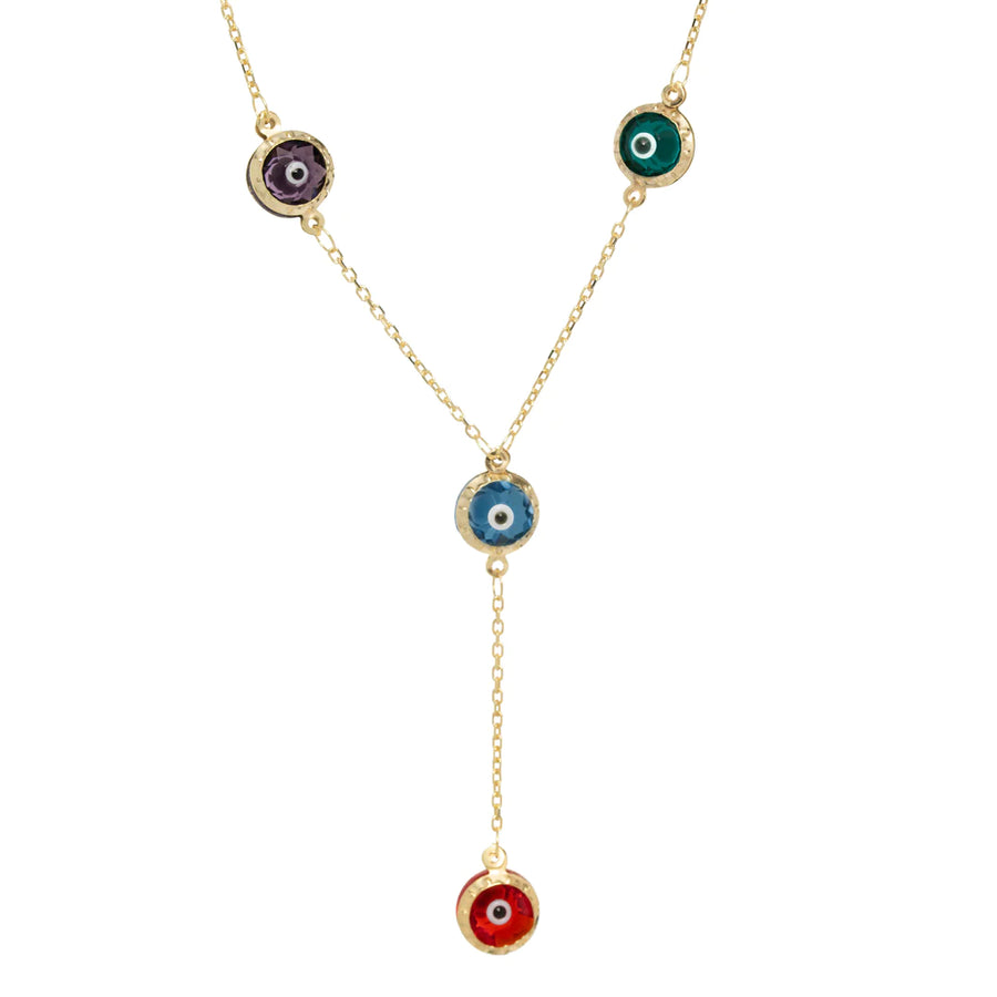 Multi Color Evil Eye Lariat