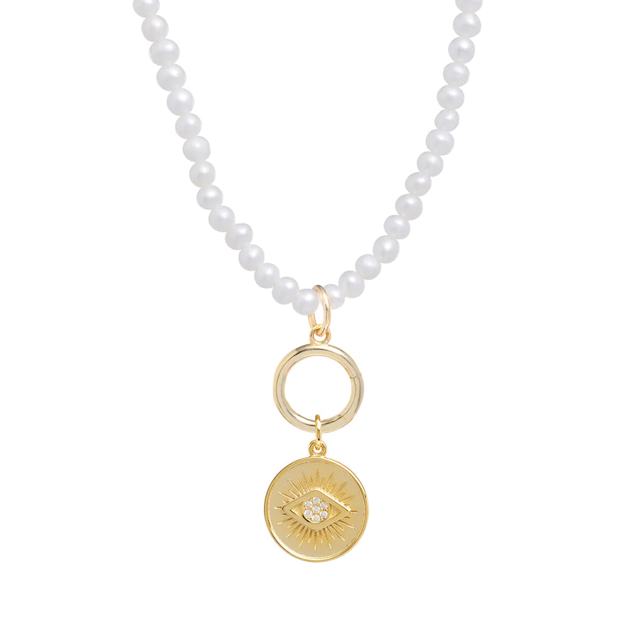 Evil Eye Coin Charm Charms - Alex Mika Jewelry