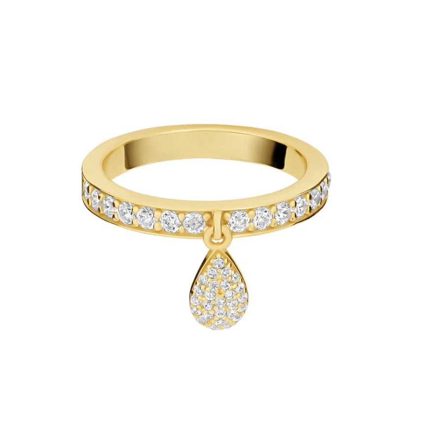 Pavé Teardrop Ring