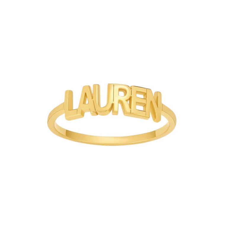 Name Block Ring