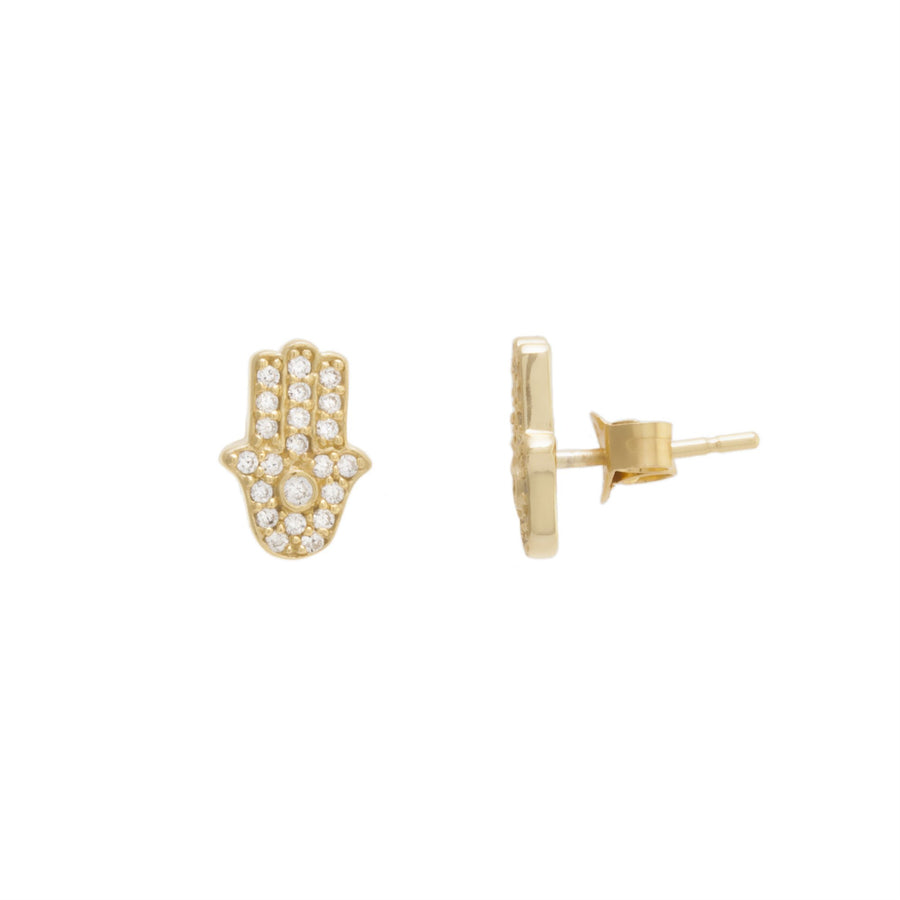 Hamsa Stud Earring Earring - Alex Mika Jewelry