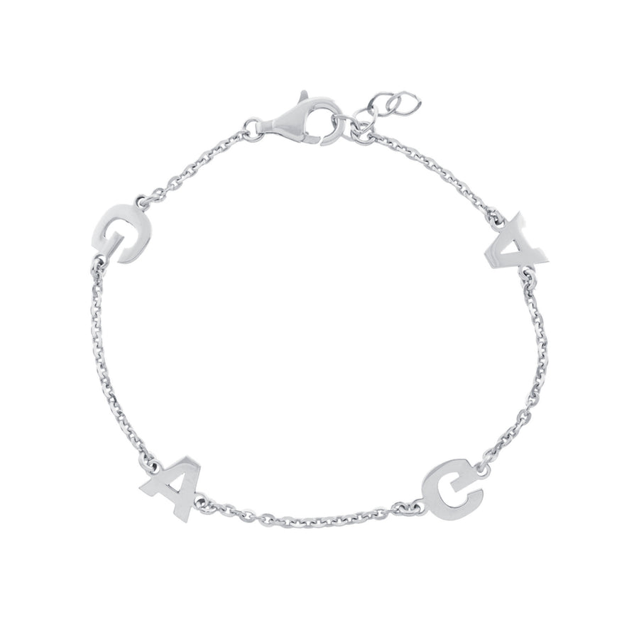 Initial Letters Bracelet Bracelet - Alex Mika Jewelry