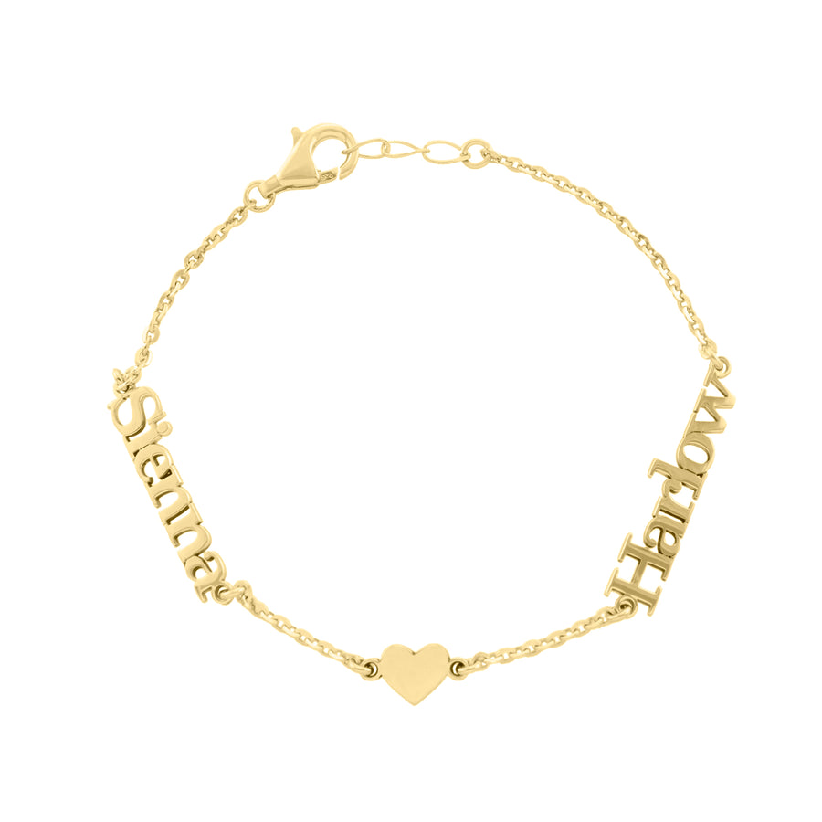 Name Heart Name Bracelet Bracelet - Alex Mika Jewelry
