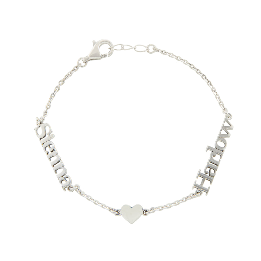 Name Heart Name Bracelet Bracelet - Alex Mika Jewelry
