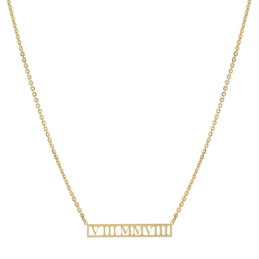 Roman Numeral Necklace Necklace - Alex Mika Jewelry