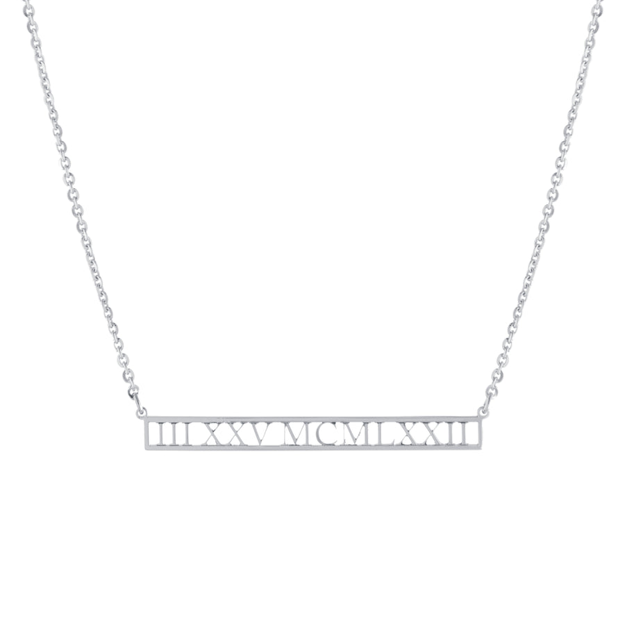 Roman Numeral Necklace Necklace - Alex Mika Jewelry