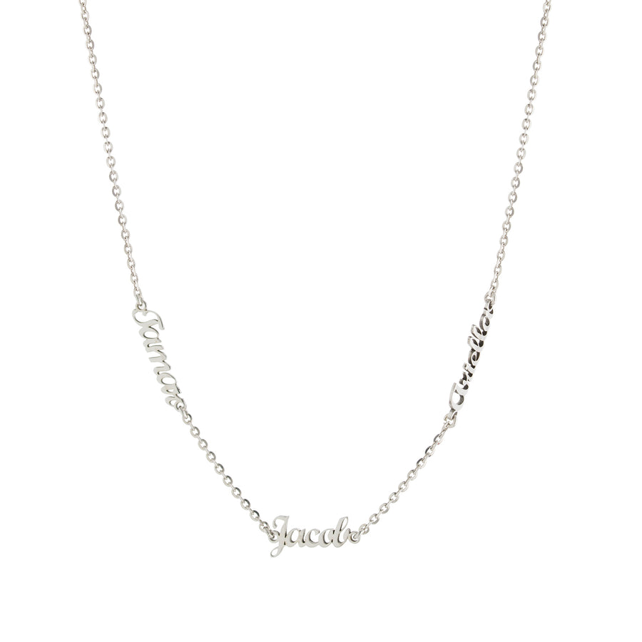 Script Multi Name Necklace Necklace - Alex Mika Jewelry