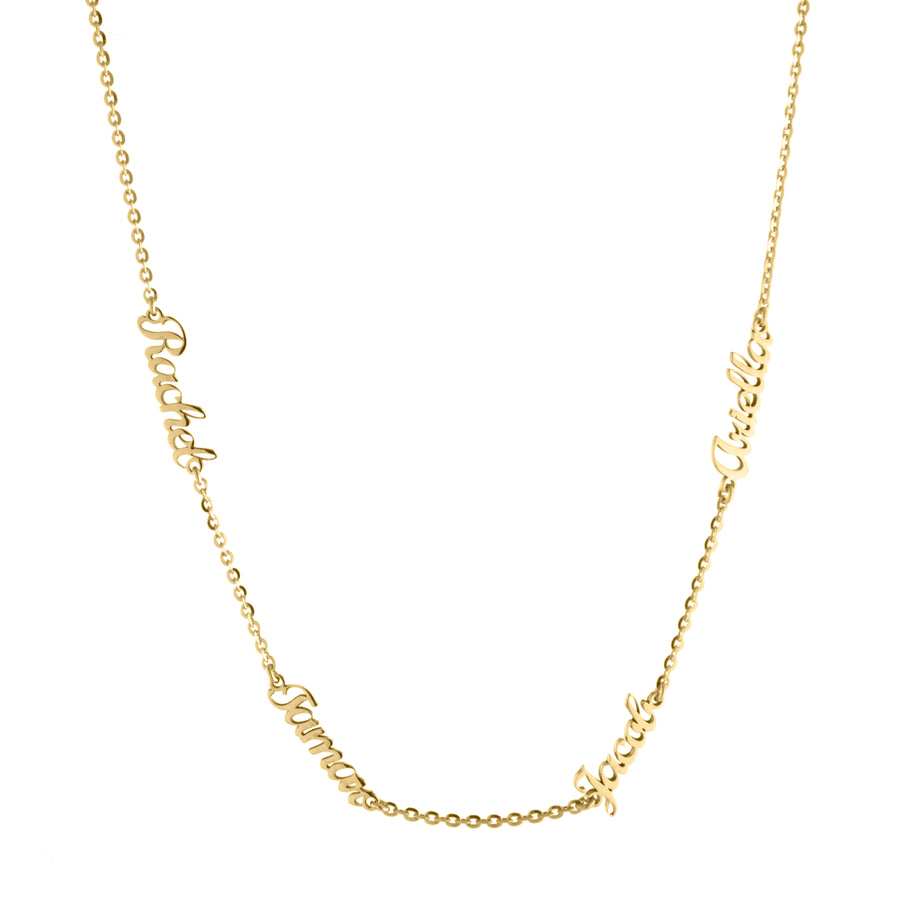 Script Multi Name Necklace Necklace - Alex Mika Jewelry