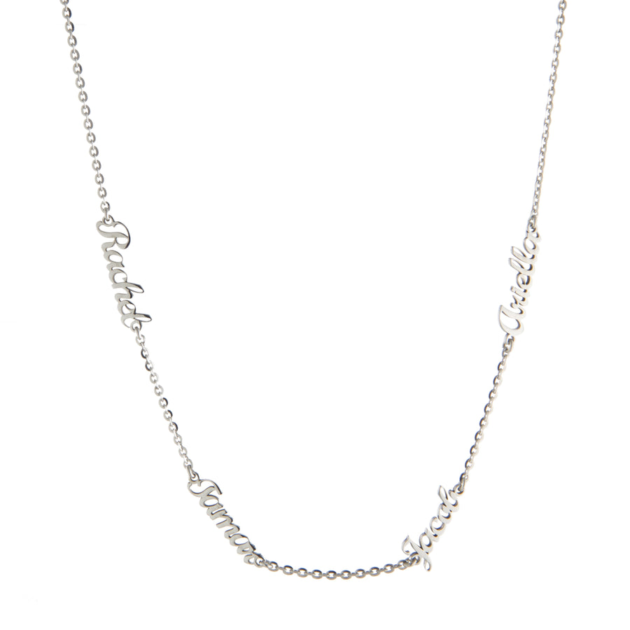 Script Multi Name Necklace Necklace - Alex Mika Jewelry