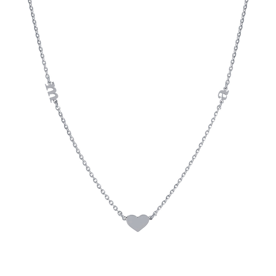 Double Initial Heart Necklace