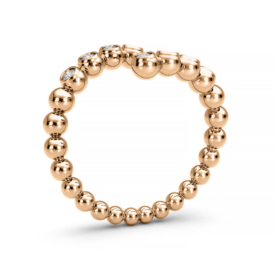 14K Diamond Ball Wrap Ring Rings - Alex Mika Jewelry