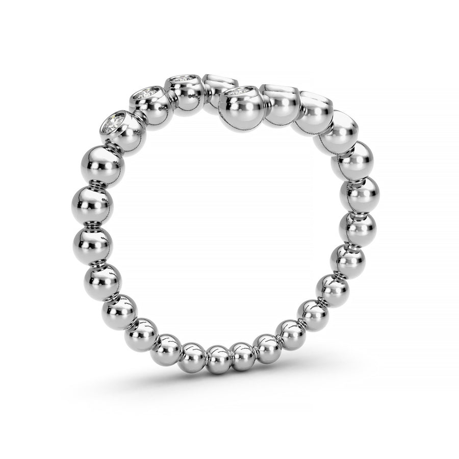 14K Diamond Ball Wrap Ring Rings - Alex Mika Jewelry