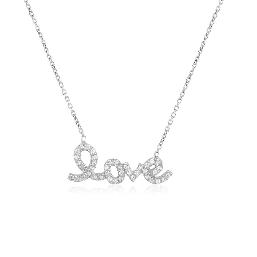 Script Love Necklace Necklace - Alex Mika Jewelry