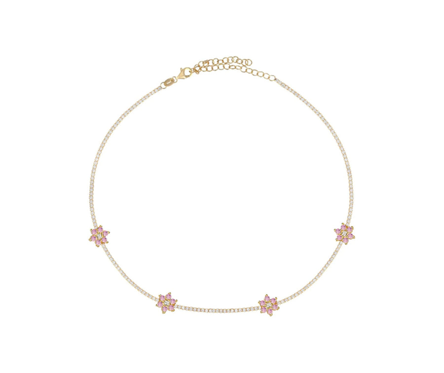 Florali Tennis Bracelet Necklace - Alex Mika Jewelry