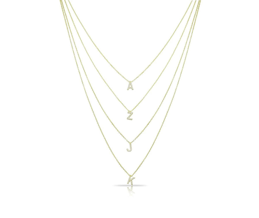 Layered Initial Necklace – Alex Mika