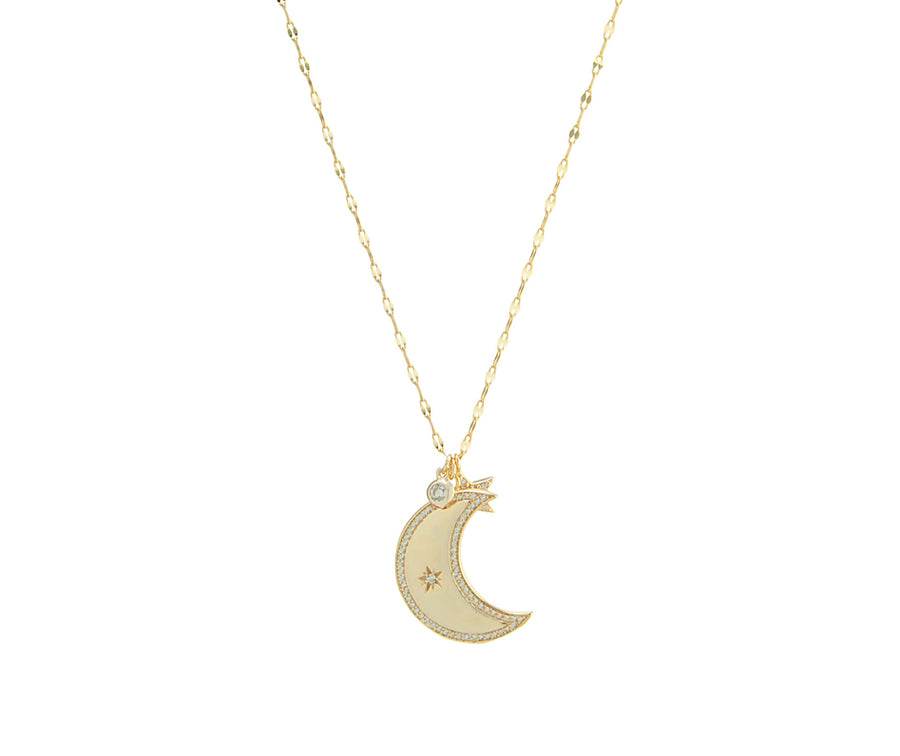Long Chain Moon Necklace