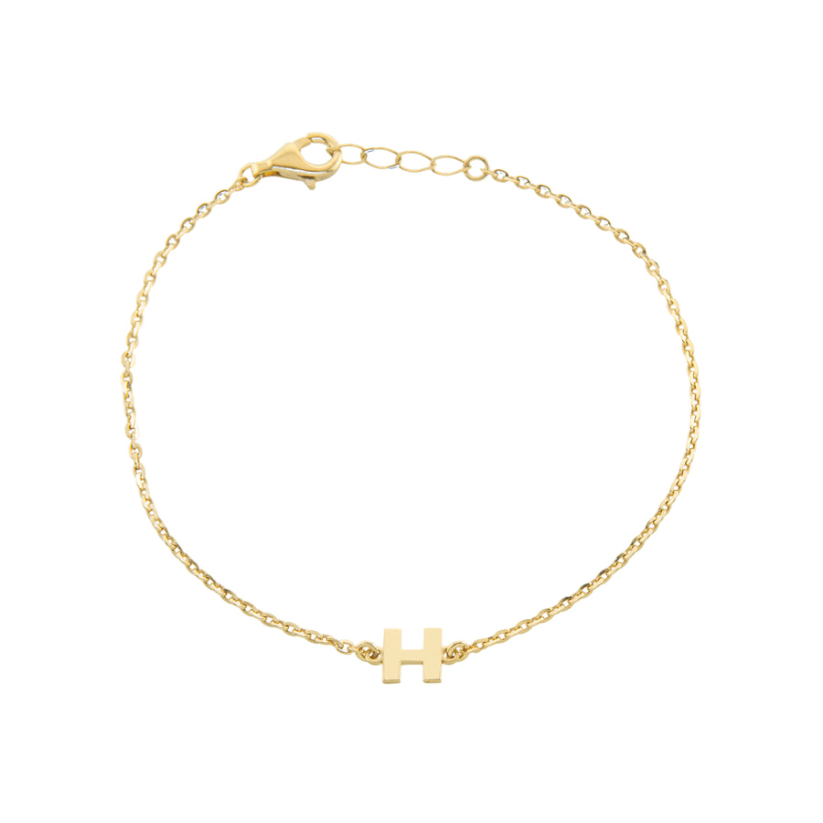 Single Initial Bracelet Bracelet - Alex Mika Jewelry