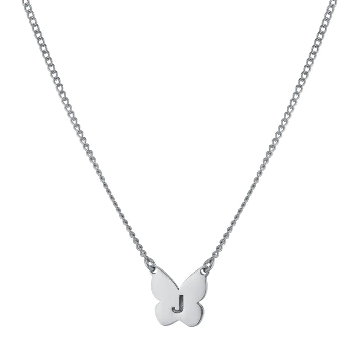 Butterfly Initial Necklace