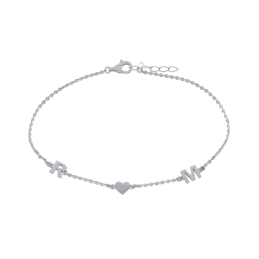 Initial Heart Initial Anklet