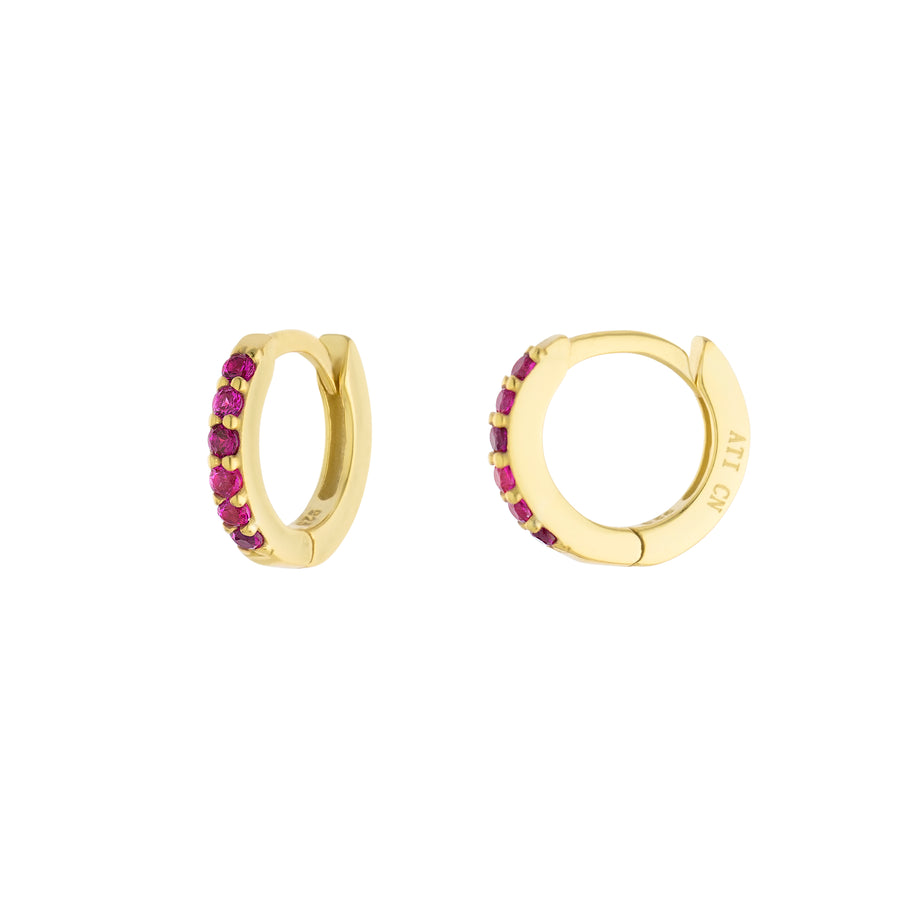 Multi Color Huggies Earring - Alex Mika Jewelry