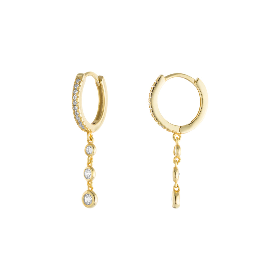 Multi Bezel Huggies Earring - Alex Mika Jewelry