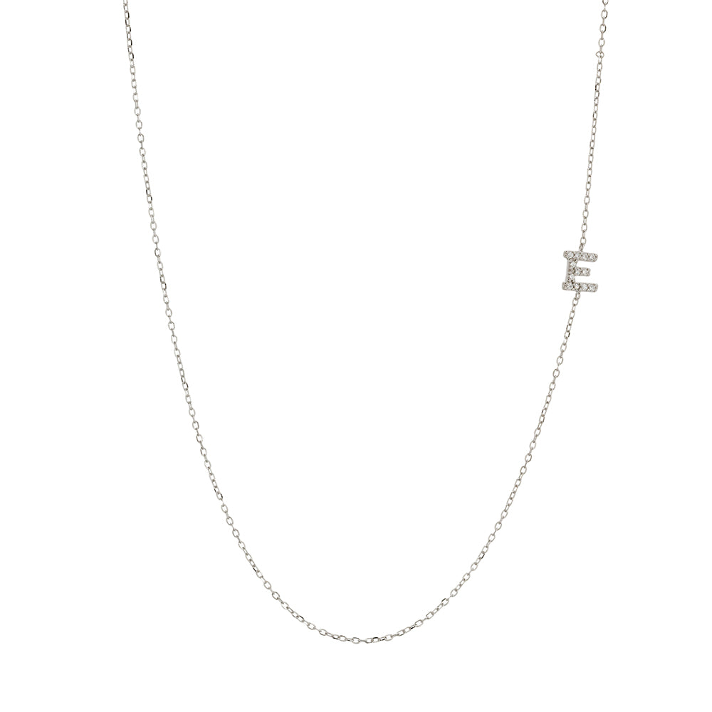 Asymmetrical Initial Necklace – Alex Mika Jewelry