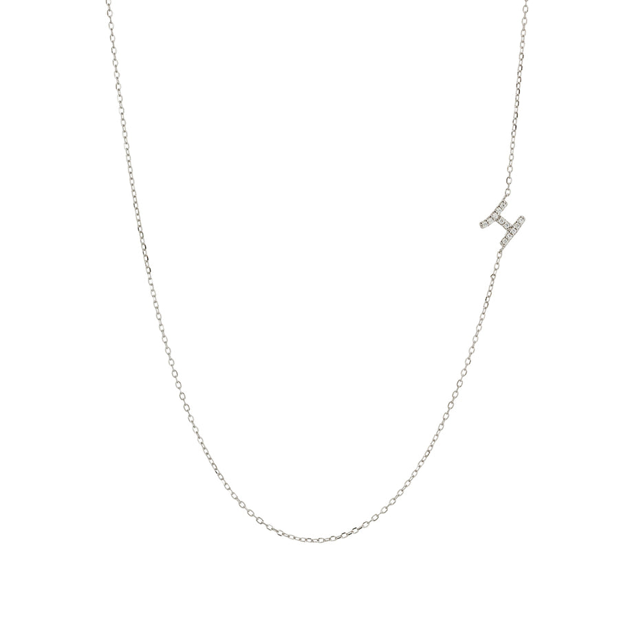 Asymmetrical Initial Necklace Necklace - Alex Mika Jewelry
