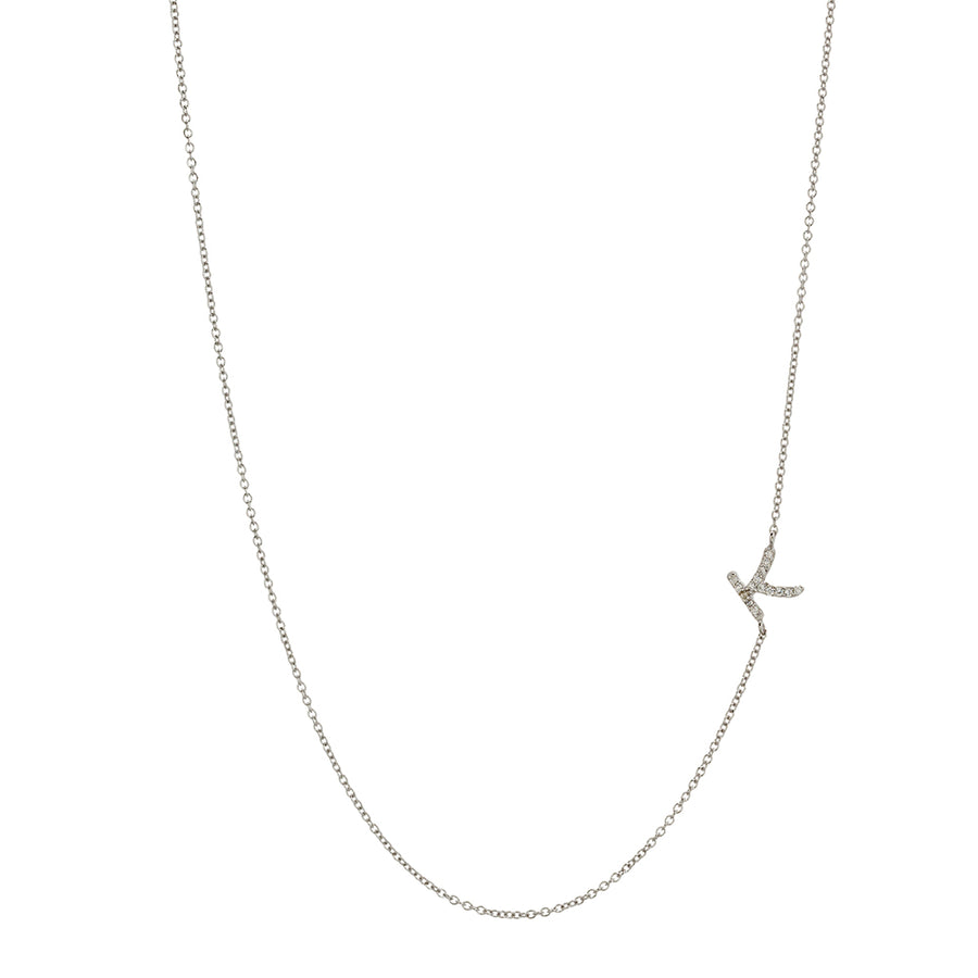 Asymmetrical Initial Necklace Necklace - Alex Mika Jewelry